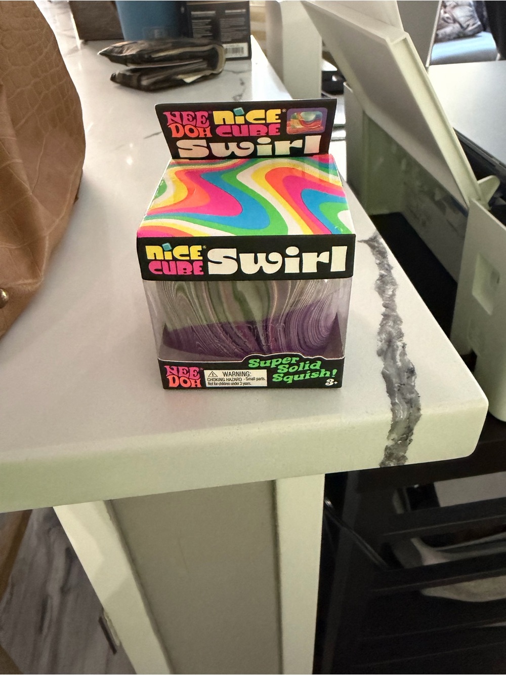 Nice Cube Swirl Purple Squishy Toy
